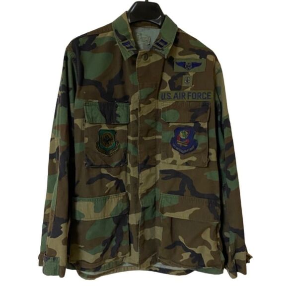 U.S. Air Force Authentic Small Combat Camouflage Button Down Jacket - Picture 1 of 15